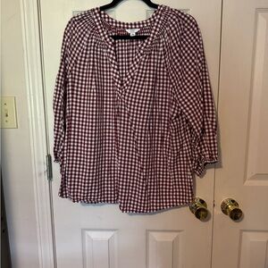 Crown & Ivy Peasant Blouse Size XL